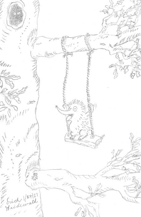 Swinging from a Branch by Erich Heidewald
